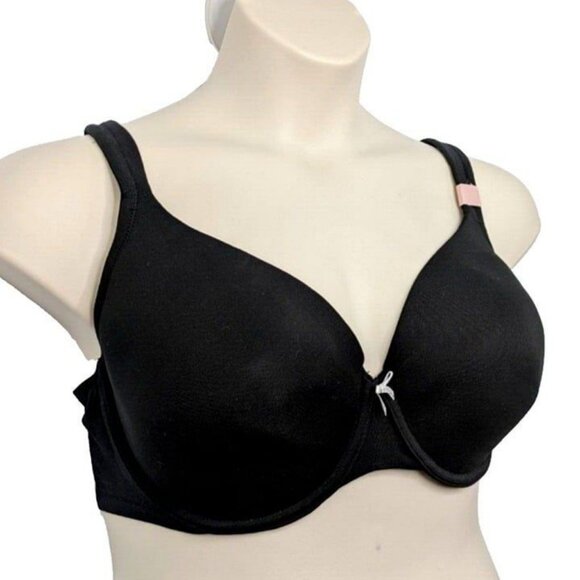 Lane Bryant Cacique Womens Bra Full Coverage Size 42G Black Cotton Blend Bow - Picture 6 of 9